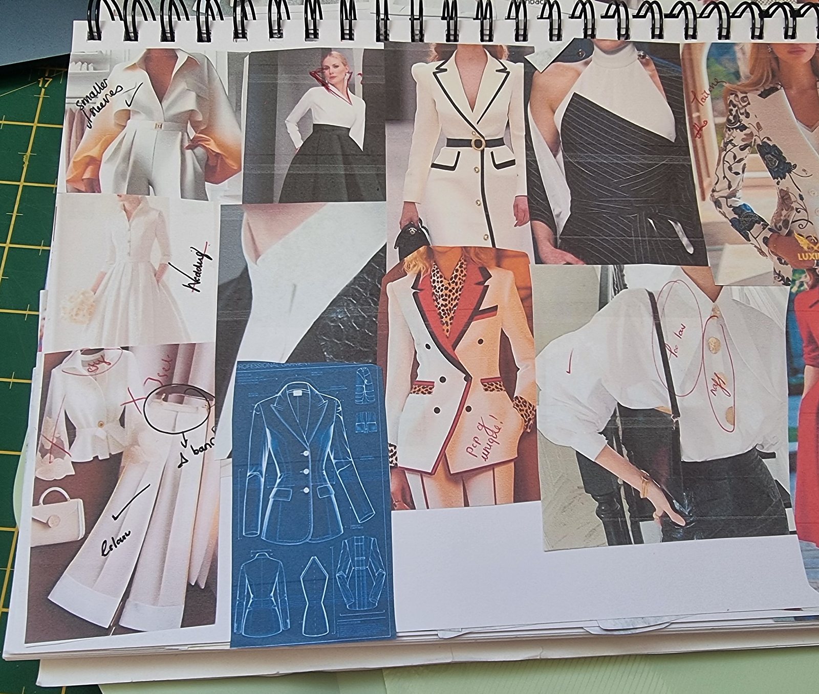 Gabi's sketchbook: white shirt and tailoring references